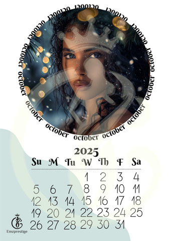 Elegant Woman 2025 Wall Calendar - A Year of Grace and Inspiration