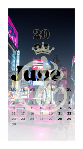 2025 screensaver Calendar with Captivating Night Cityscape and Car Lover