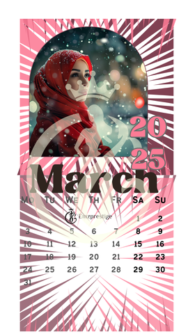 Phone saver calendar Arabic women
