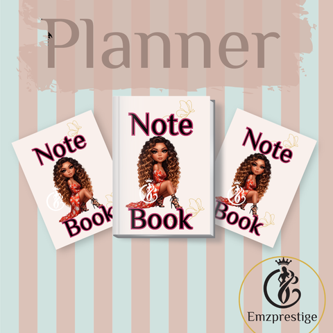 notebook  cover lady in red dress