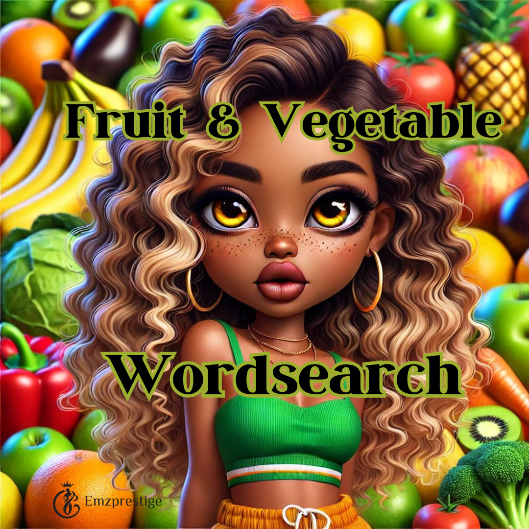 Fruit and vegetable Word search collection