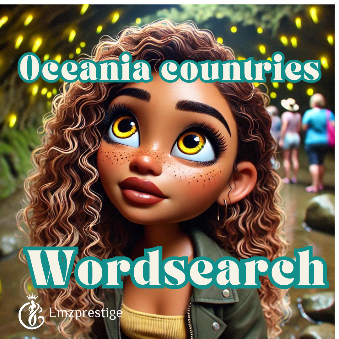 Oceania Countries wordsearch collection